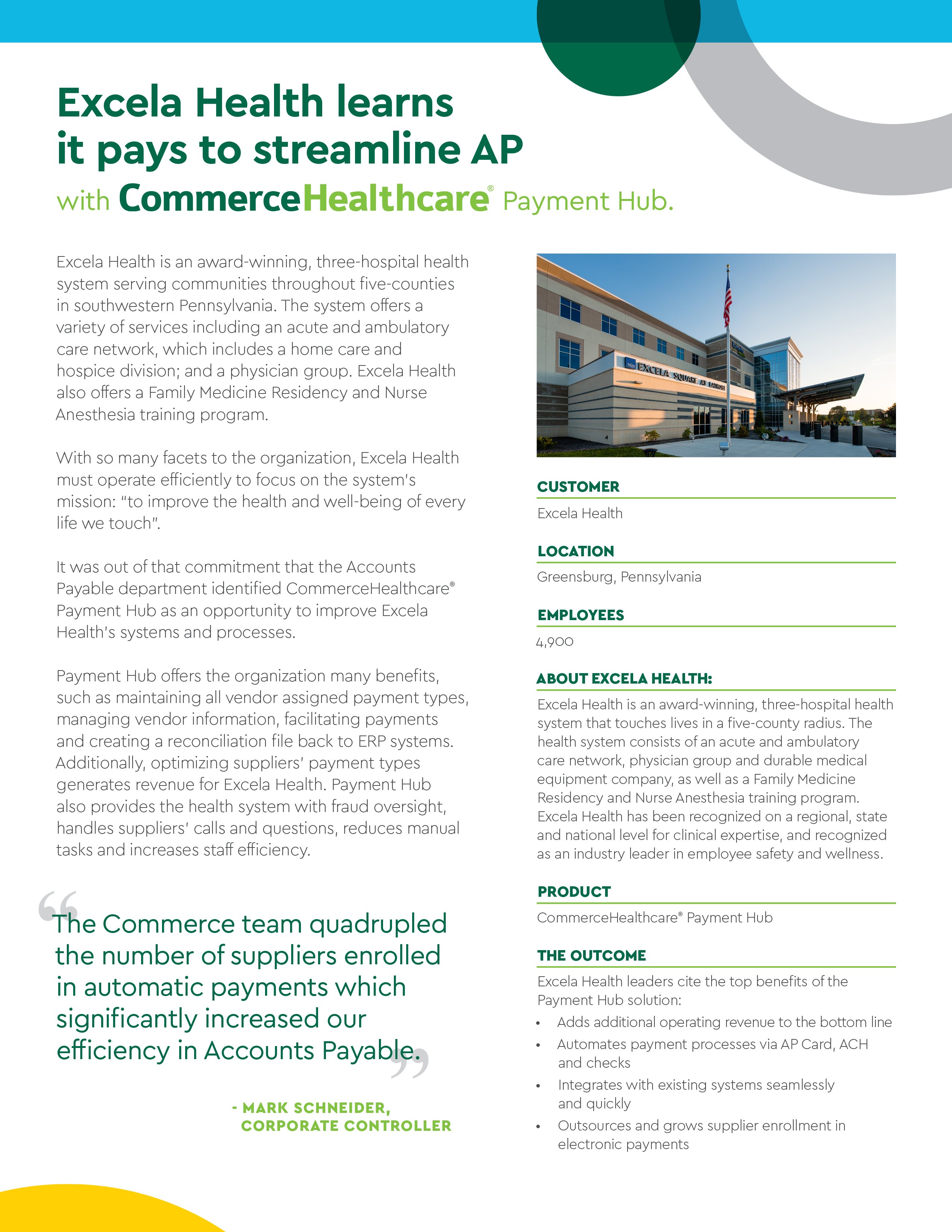 Excela Health Testimonial - CommerceHealthcare-1